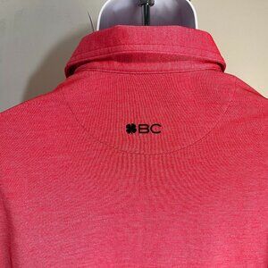 NWT Black Clover Men's red w/ black short sleeve golf polo shirt Medium M NEW